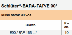 Schlüter®-BARA-FAP/E 90°