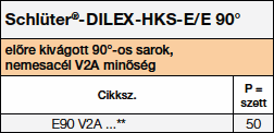 Schlüter-DILEX-HKS-E V4A/E 90°