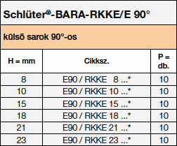 Schlüter®- BARA-RKKE/E 90°