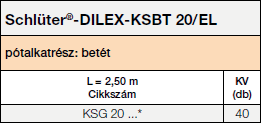 Schlüter-DILEX-KSBT 20/EL