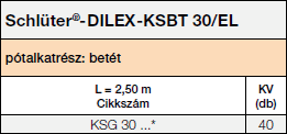 Schlüter-DILEX-KSBT 30/EL