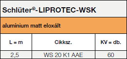 Schlüter®-LIPROTEC-WS /-WSQ /-WSK