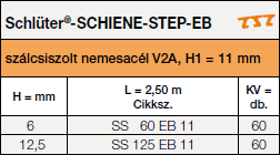 <a name='3'></a>Schlüter®-SCHIENE-STEP-EB 'csempe a csempére' megoldáshoz