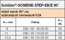 Schlüter®-SCHIENE-STEP-EB/E 90°