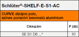 Schlüter-SHELF-E-S1-AC CURVE, D6