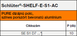 Schlüter-SHELF-E-S1-AC PURE, D7
