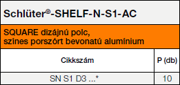 Schlüter-SHELF-N-S1-AC SQUARE, D3